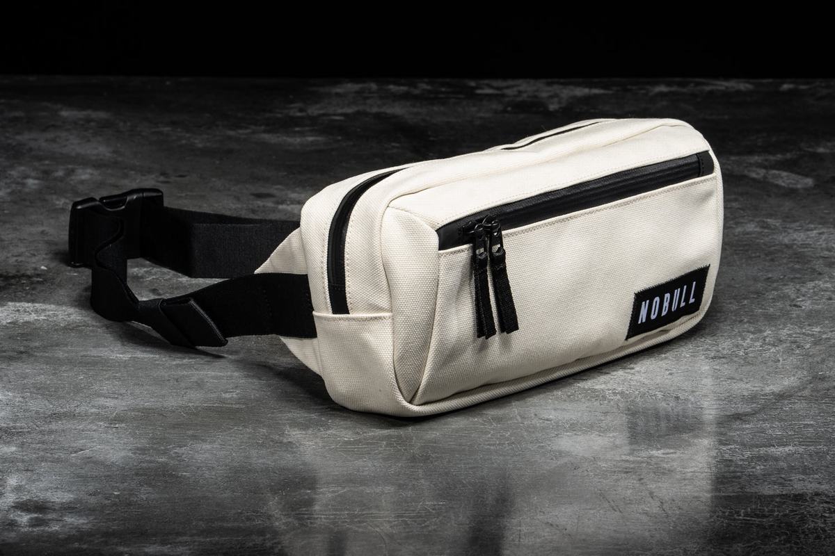 Nobull Crossbody Men's Bags White | Australia (ZU9715)